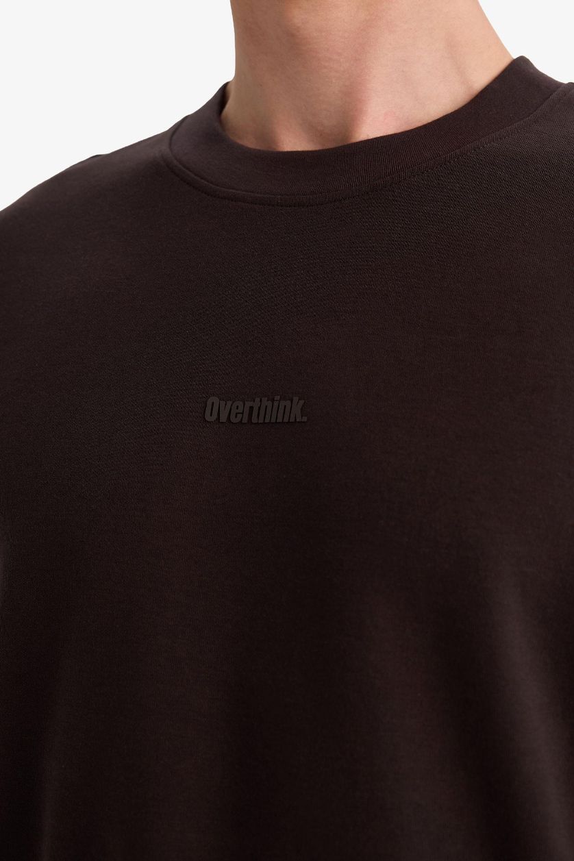 MAN Brown Loose Fit Crew Neck Short Sleeve T-Shirt