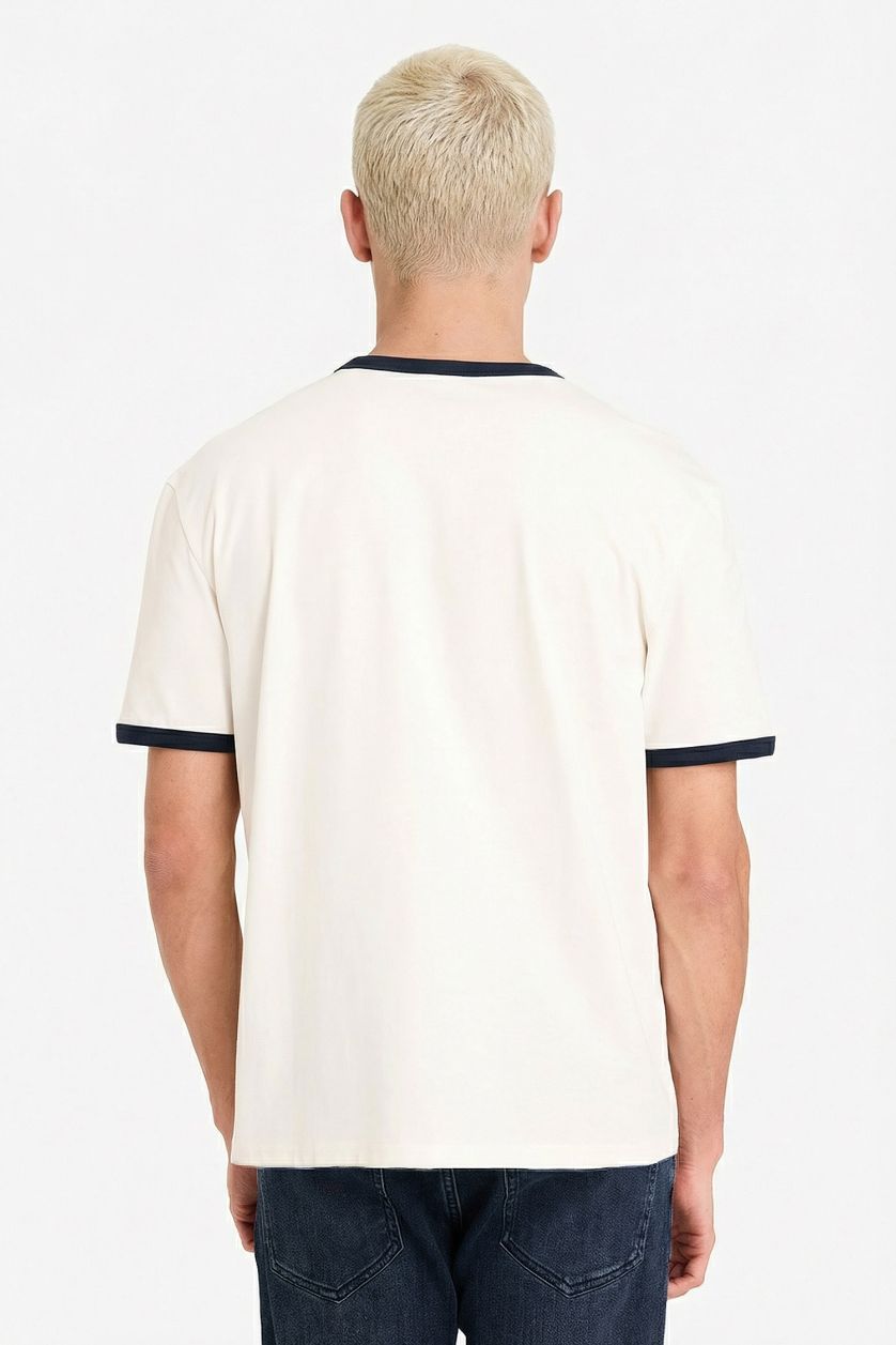 Erkek Ekru %100 Pamuk Tişört