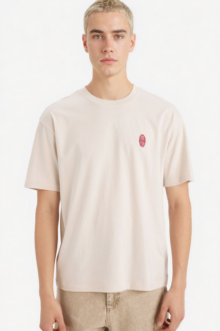 MAN Stone Boxy Fit Crew Neck Short Sleeve T-Shirt