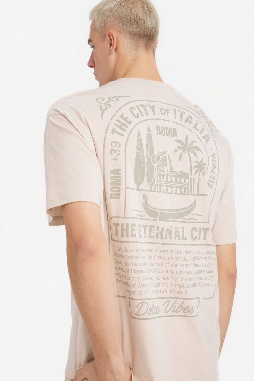 MAN Stone Boxy Fit Crew Neck Short Sleeve T-Shirt