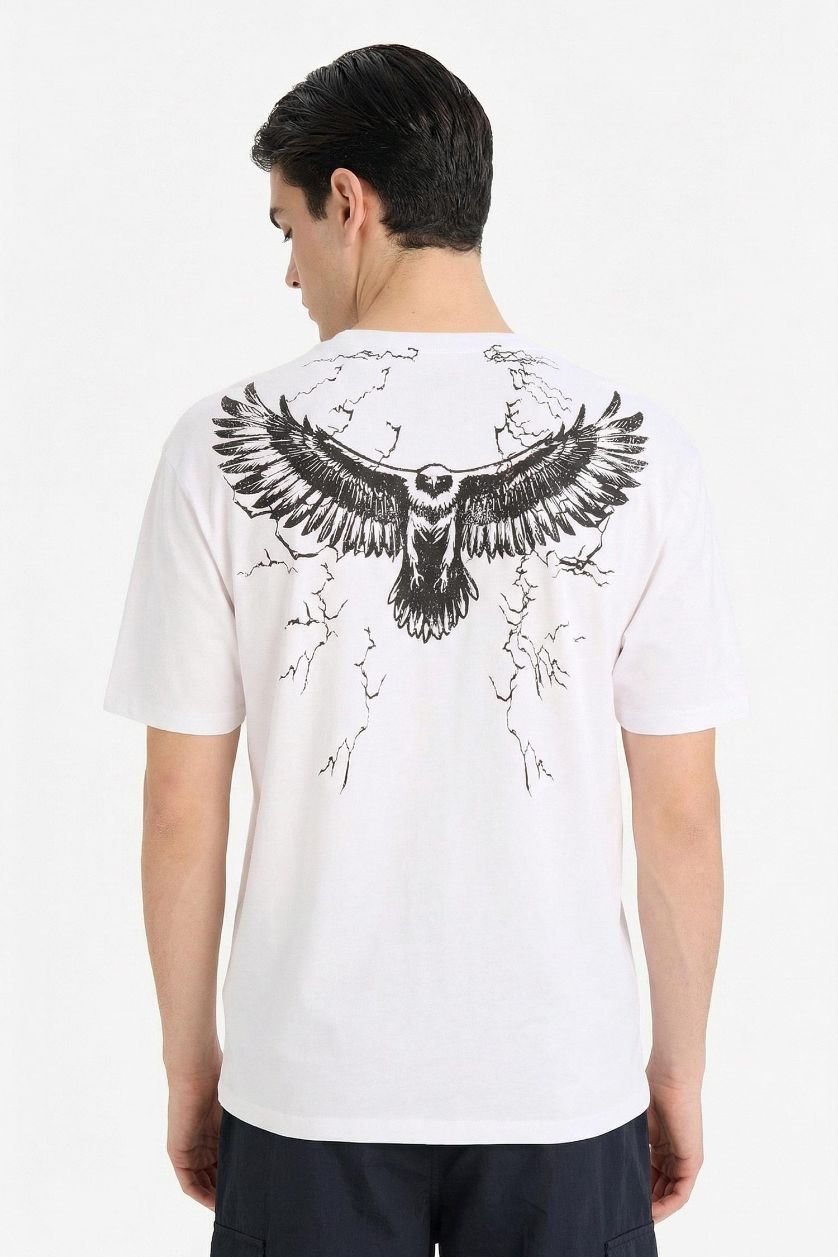 MAN White Boxy Fit Crew Neck Short Sleeve T-Shirt