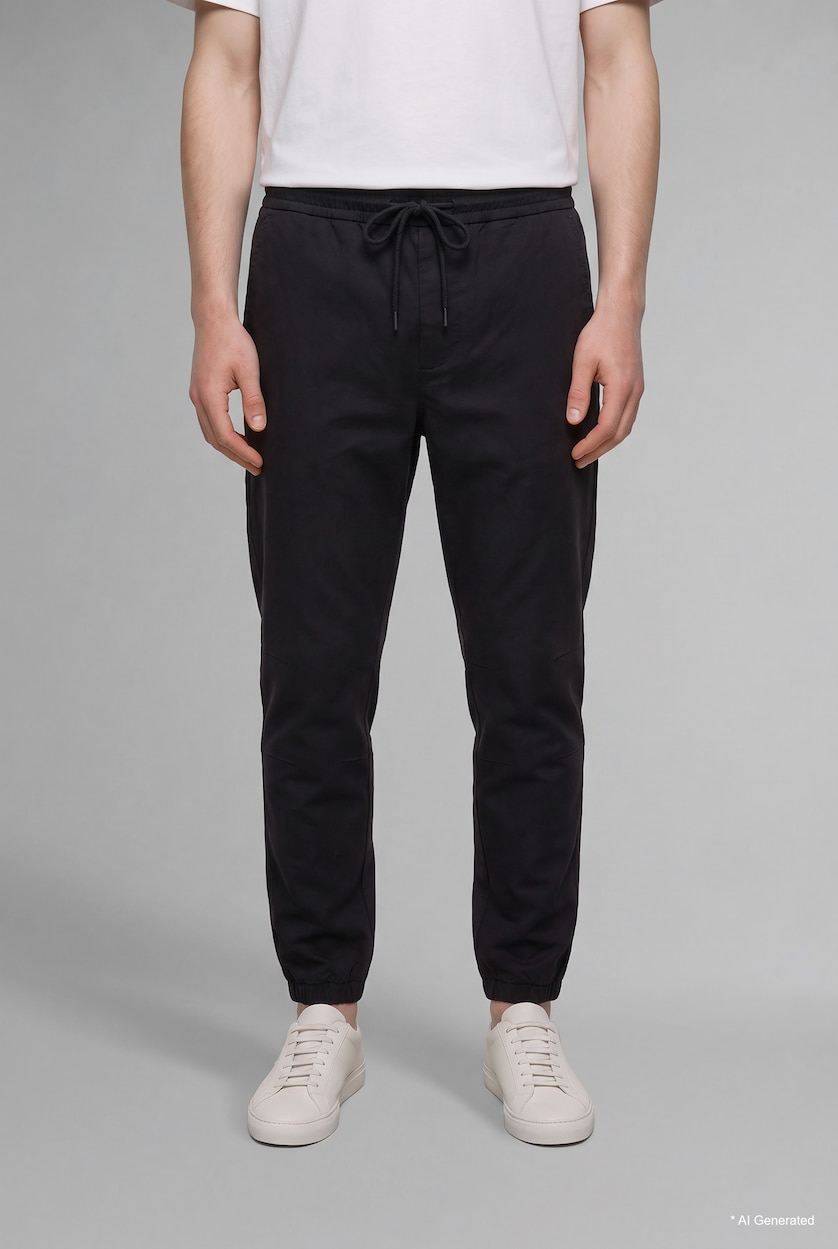 HOMME Noir Pantalon long Coupe régulière