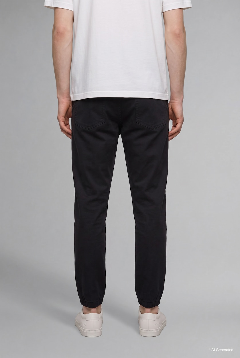 HOMME Noir Pantalon long Coupe régulière
