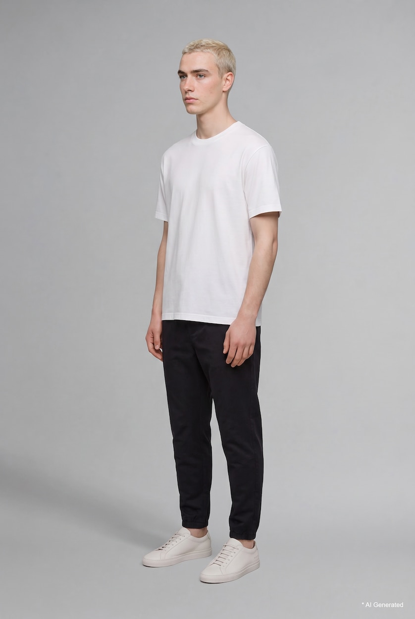 HOMME Noir Pantalon long Coupe régulière