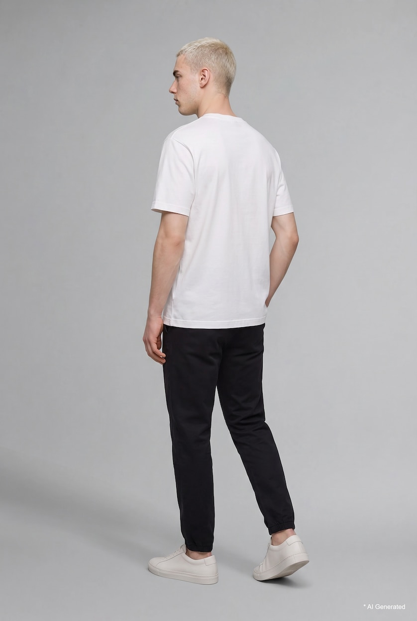 HOMME Noir Pantalon long Coupe régulière