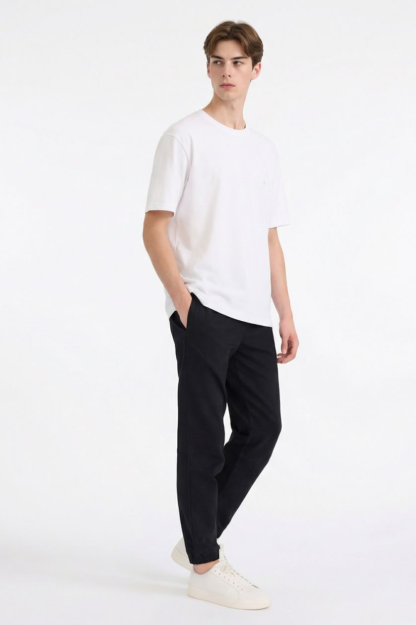 MAN Black Regular Jogger Pants