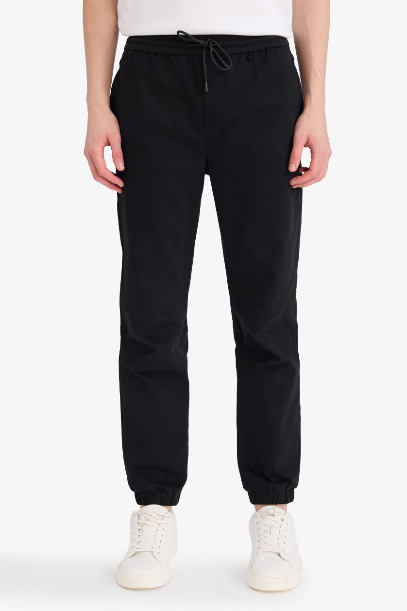 MAN Black Regular Jogger Pants