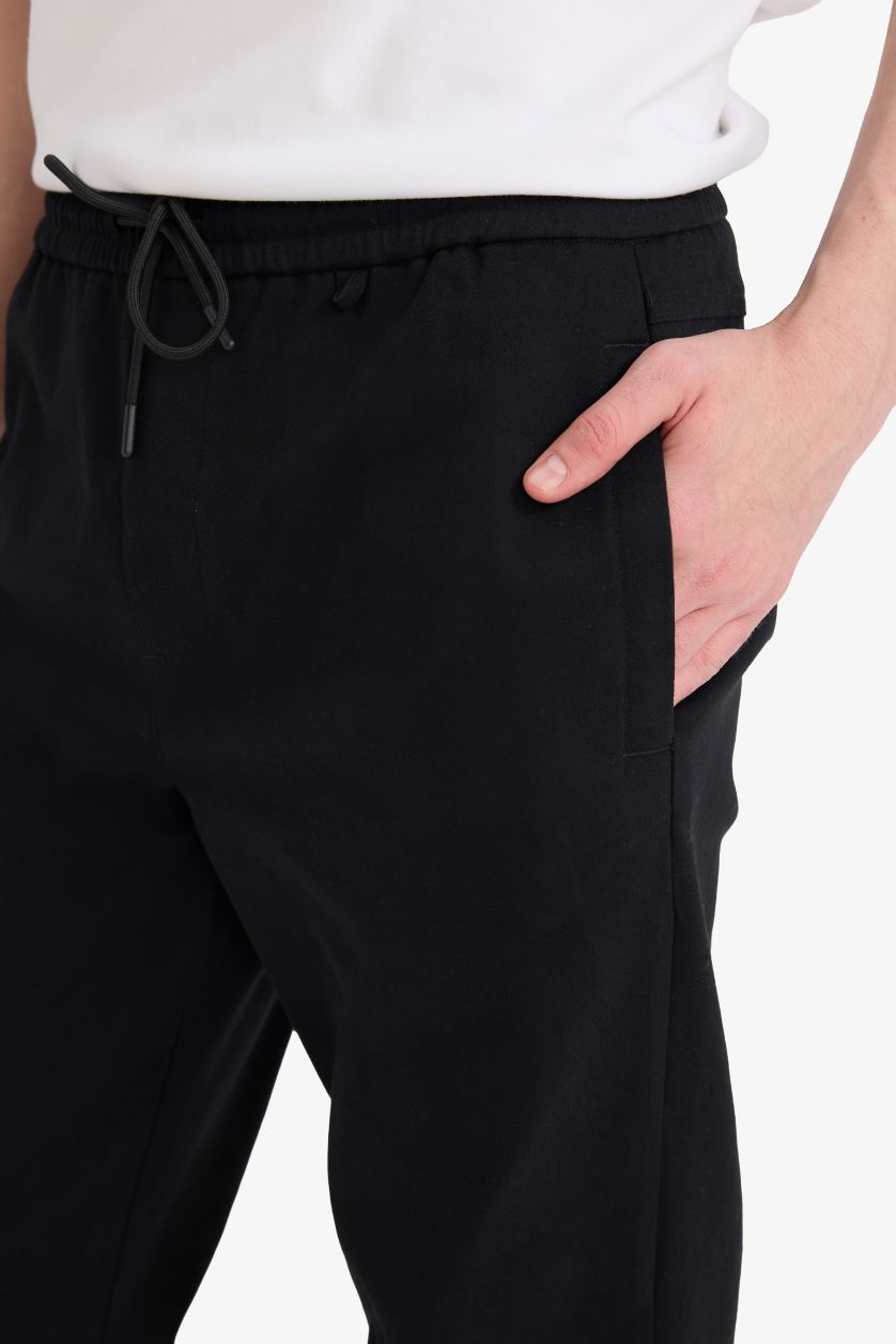 MAN Black Regular Jogger Pants