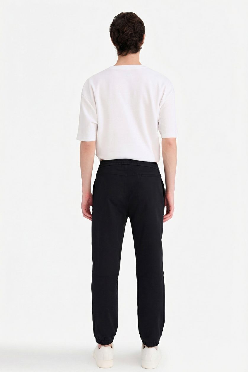 MAN Black Regular Jogger Pants