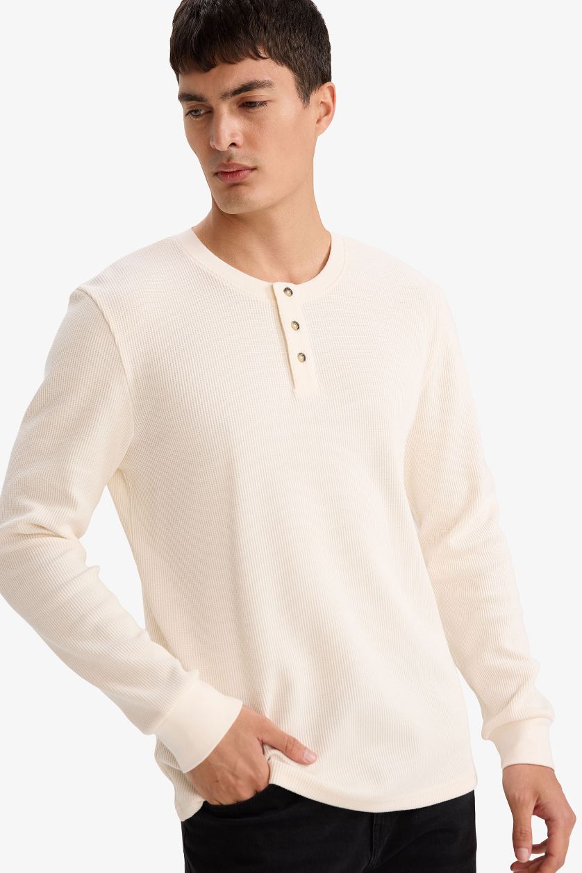 Erkek Ekru Uzun Kollu Body