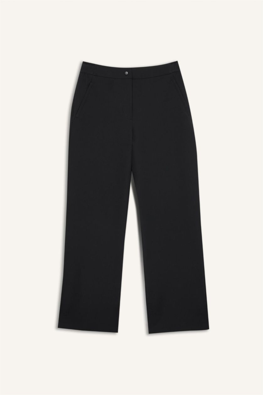 Женщины Черный Тканые брюки Standard Fit