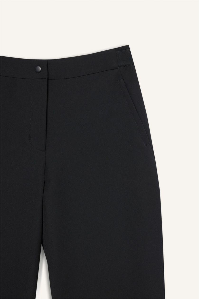 Женщины Черный Тканые брюки Standard Fit