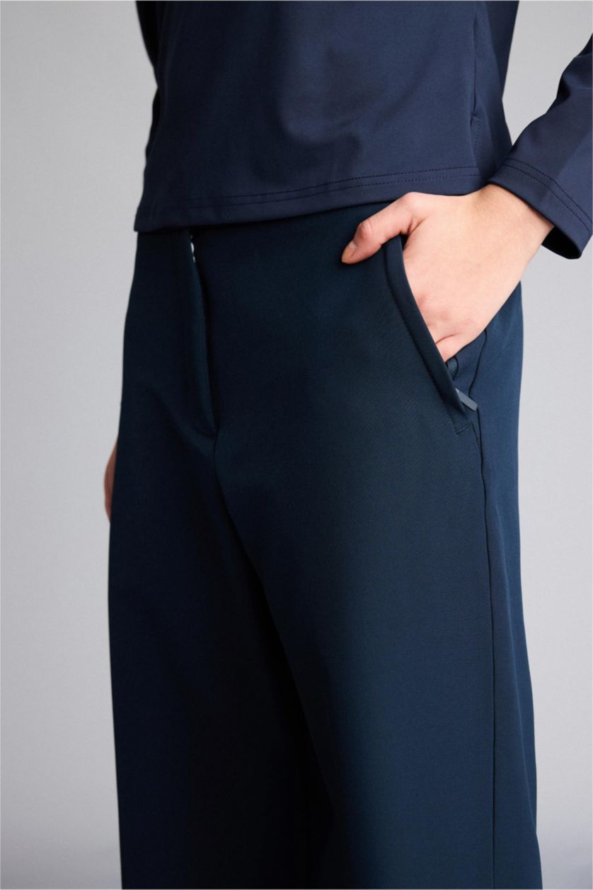 Женщины Синий Тканые брюки Standard Fit