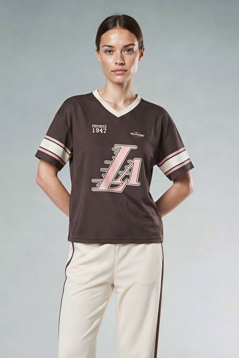 WOMAN Brown NBA Los Angeles Lakers Oversize Fit Tulle T-Shirt