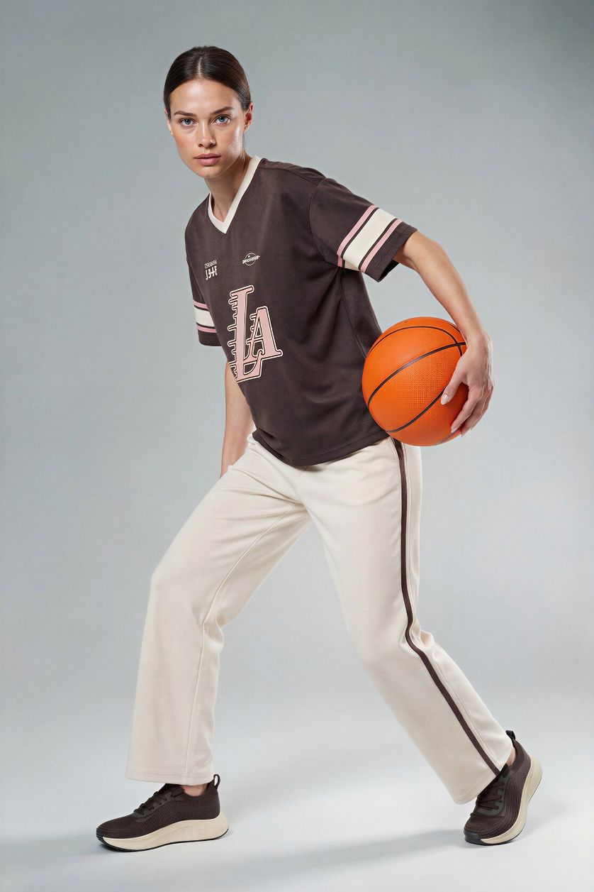 WOMAN Brown NBA Los Angeles Lakers Oversize Fit Tulle T-Shirt