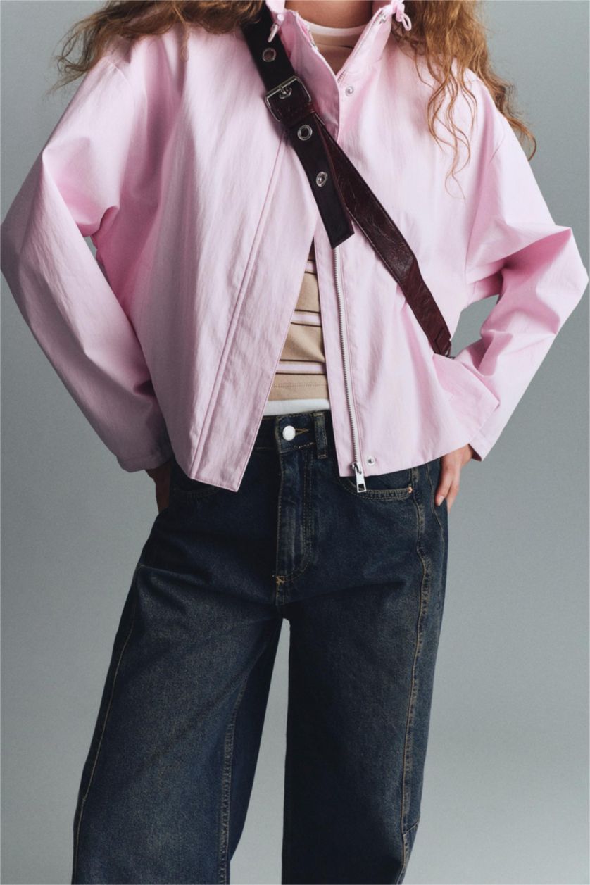 Женщины Голубрй Джинсы с высокой талией и свободным кроем, с эффектом стирки