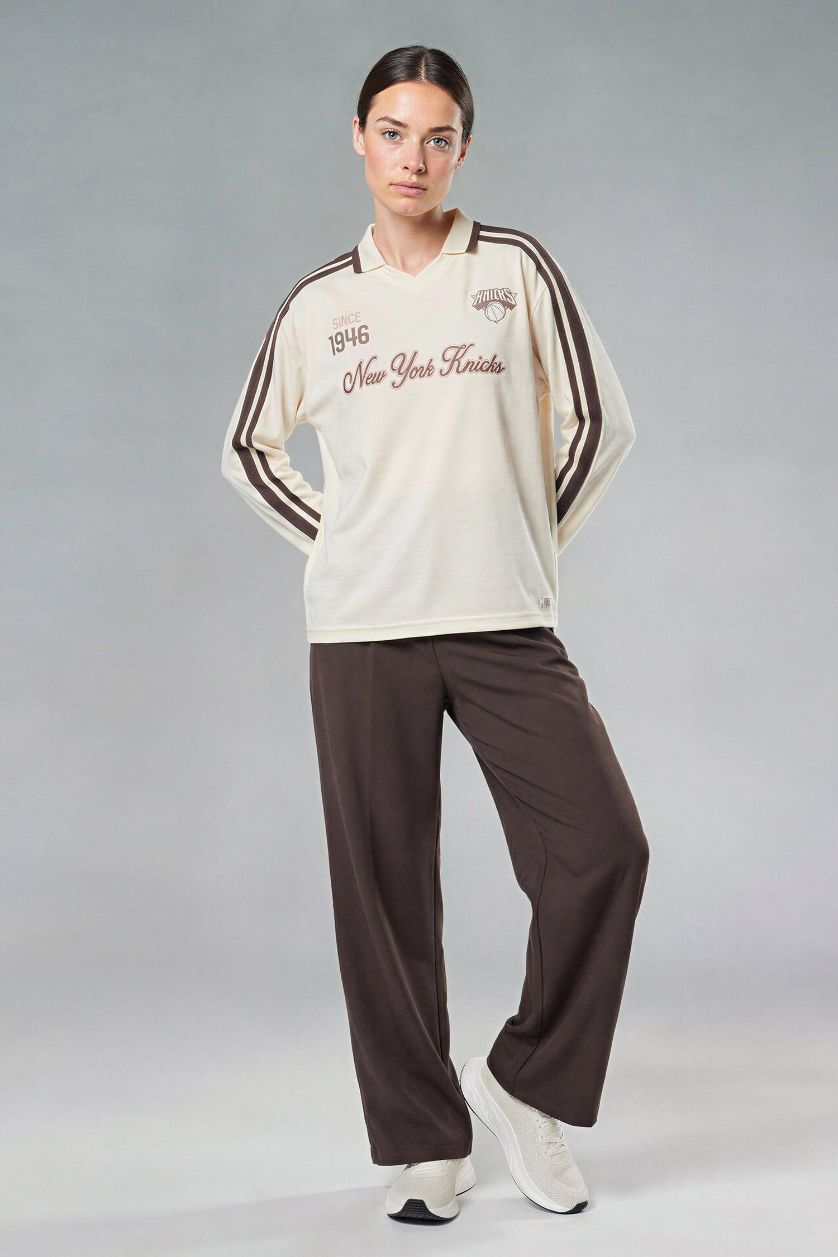 Kadın Kahve Aırtech NBA Chıcago Bulls Wıde Leg Dokuma Pantolon