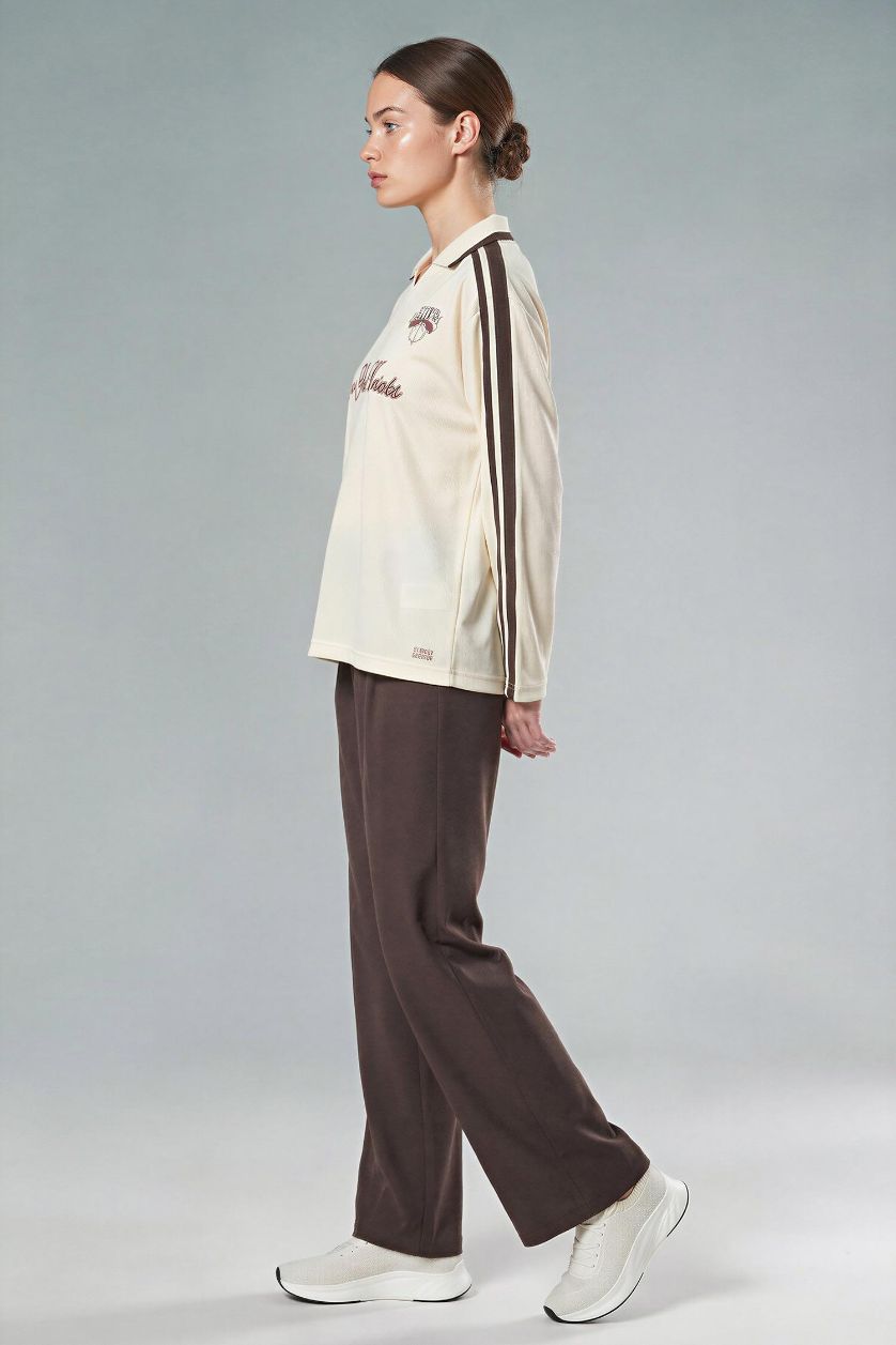 Kadın Kahve Aırtech NBA Chıcago Bulls Wıde Leg Dokuma Pantolon