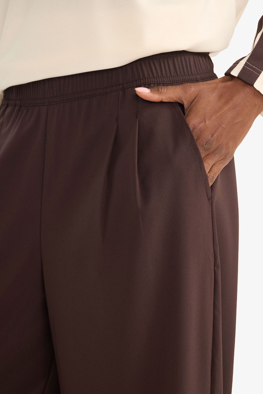 Kadın Kahve Aırtech NBA Chıcago Bulls Wıde Leg Dokuma Pantolon