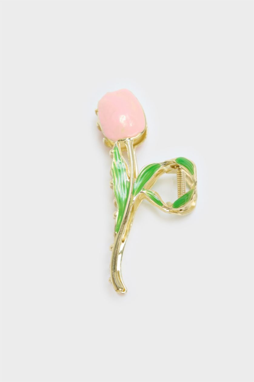 WOMAN MIXED Woman Pink Tulip Hair Clip