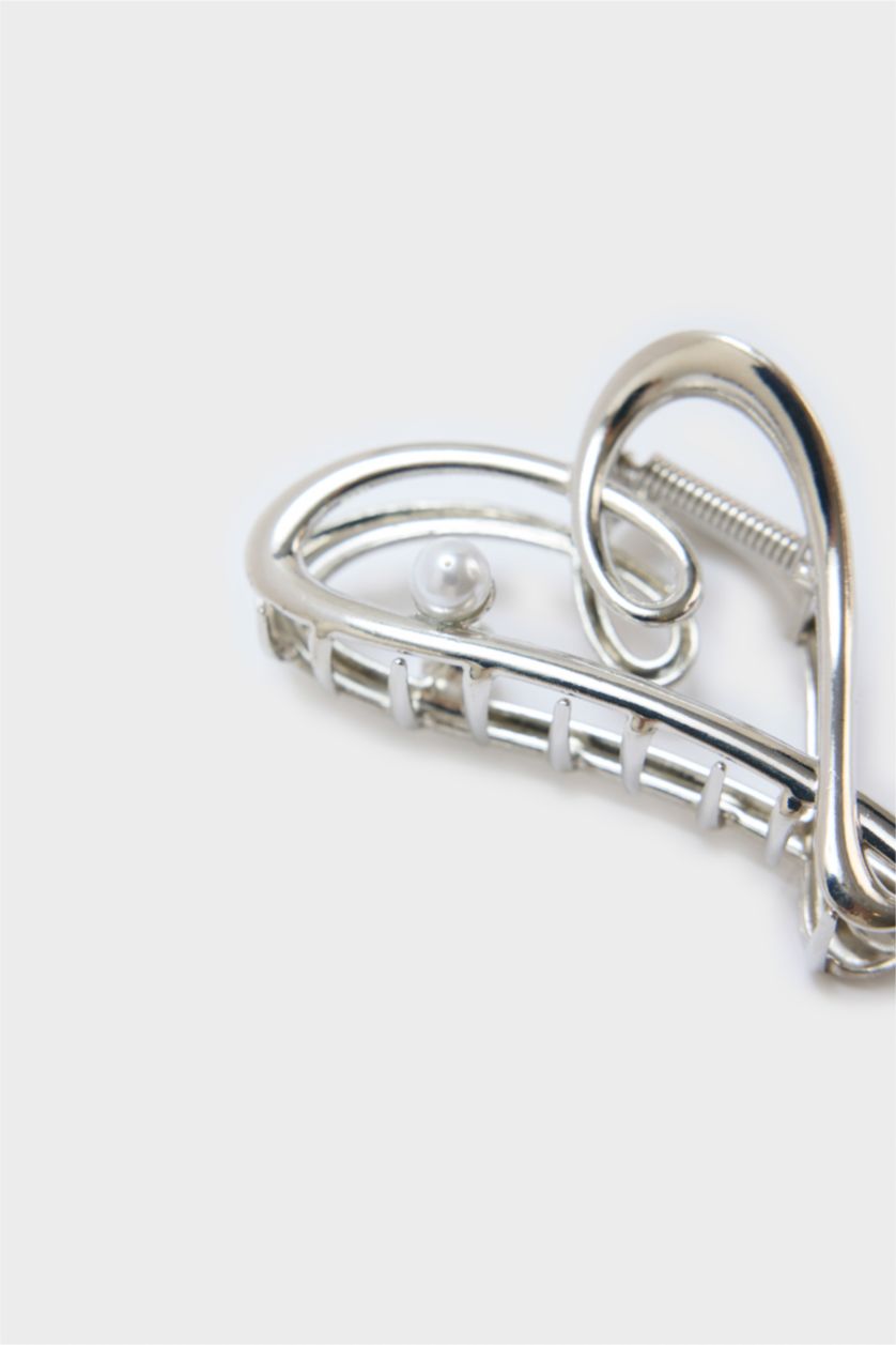 حريمي MIXED توكة شعر حريمي فضي على شكل قلب