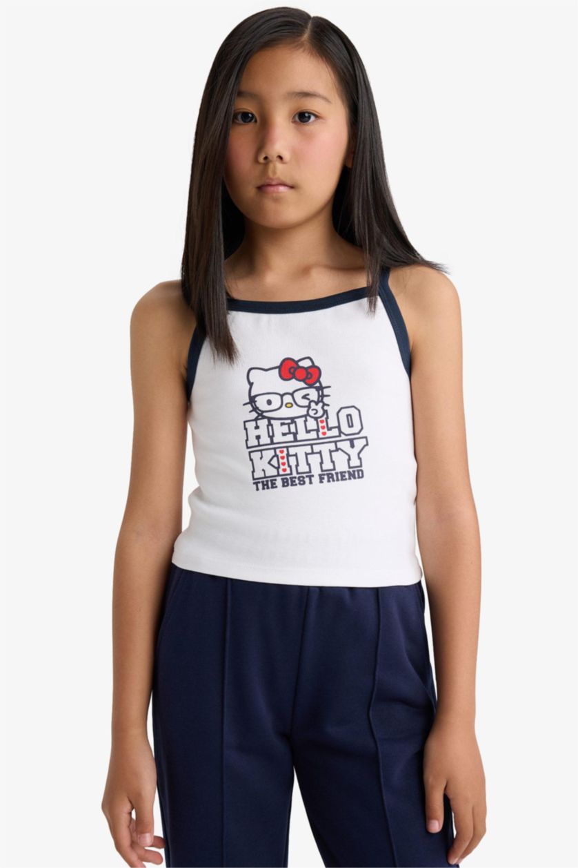 Kız Çocuk - Genç Kız Beyaz Hello Kitty Atlet Kız Çocuk