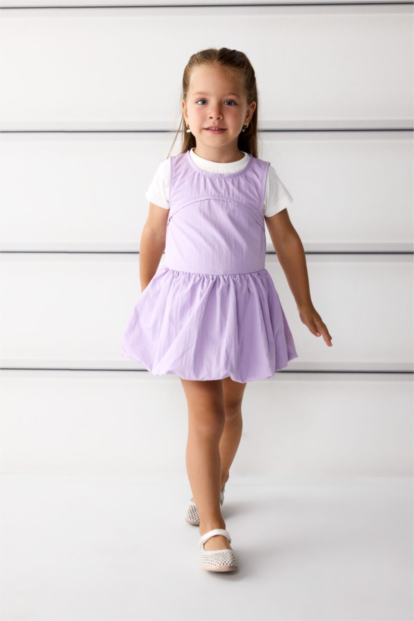 طفلة صغيرة أرجواني سيت بيبي بناتي فستان وبلوزة - قطعتين