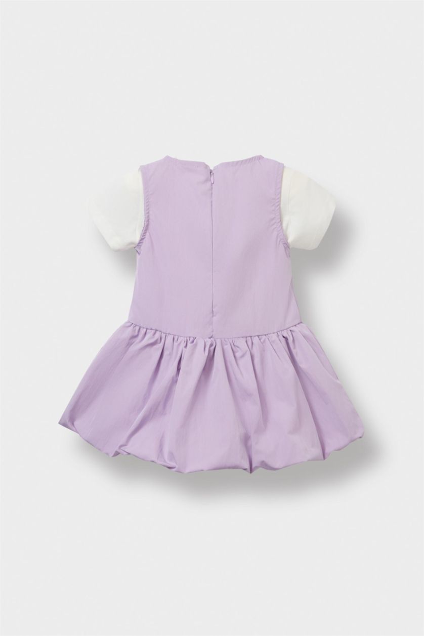 طفلة صغيرة أرجواني سيت بيبي بناتي فستان وبلوزة - قطعتين