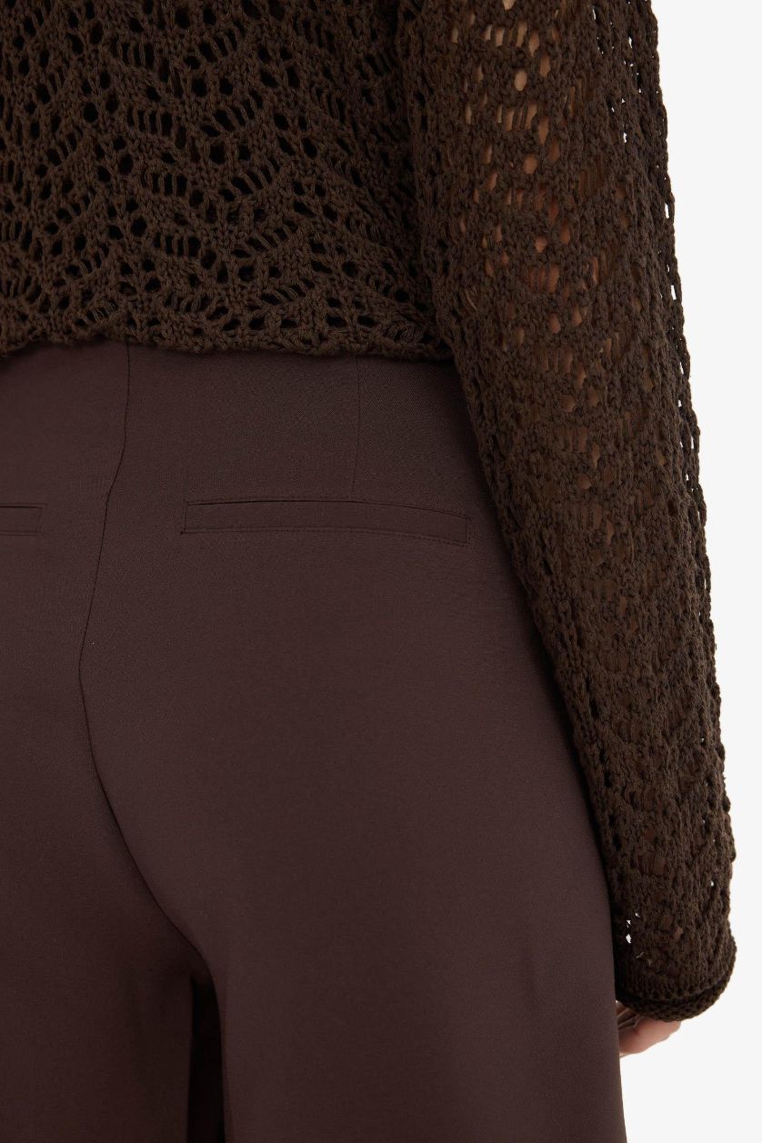 WOMAN Brown High Waist Skort