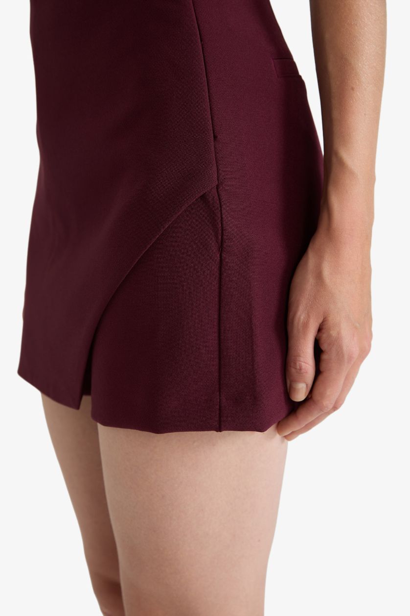 FEMME Bordeaux Jupe-short taille haute