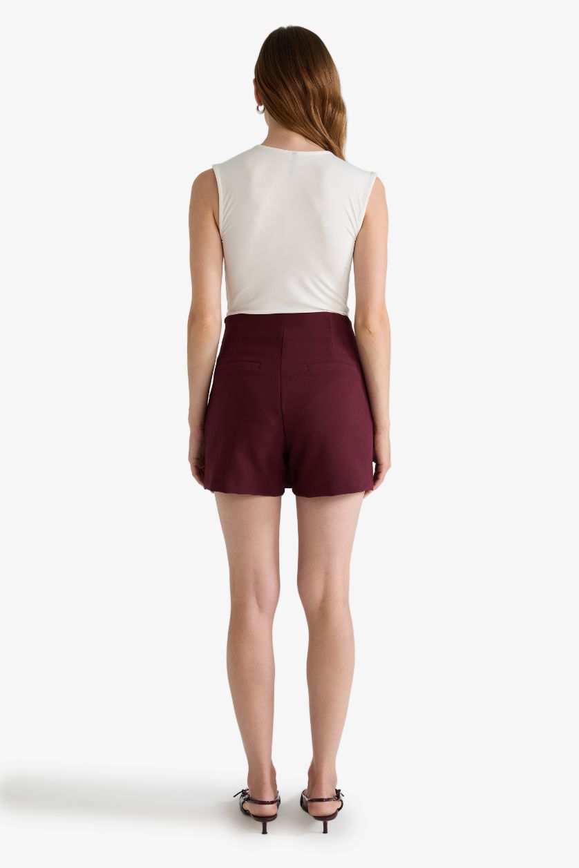 FEMME Bordeaux Jupe-short taille haute