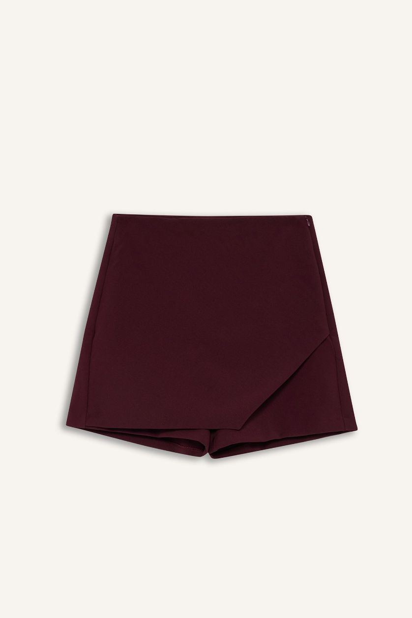 FEMME Bordeaux Jupe-short taille haute