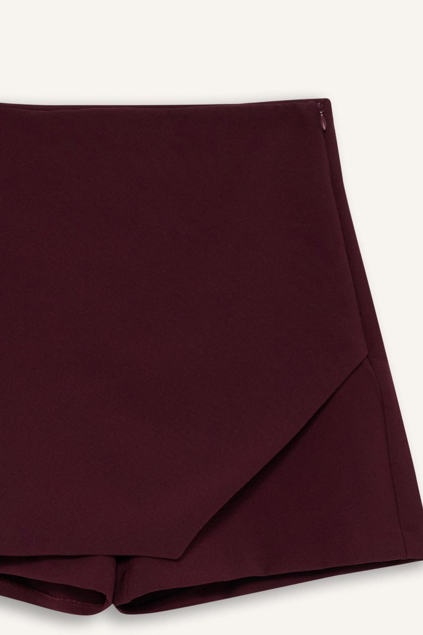 FEMME Bordeaux Jupe-short taille haute