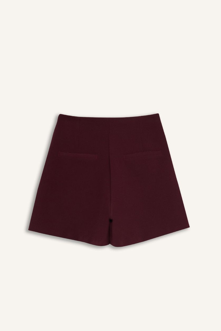 FEMME Bordeaux Jupe-short taille haute