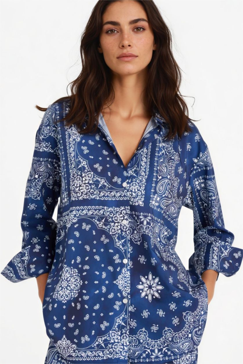 Kadın Lacivert Plaj Kıyafeti