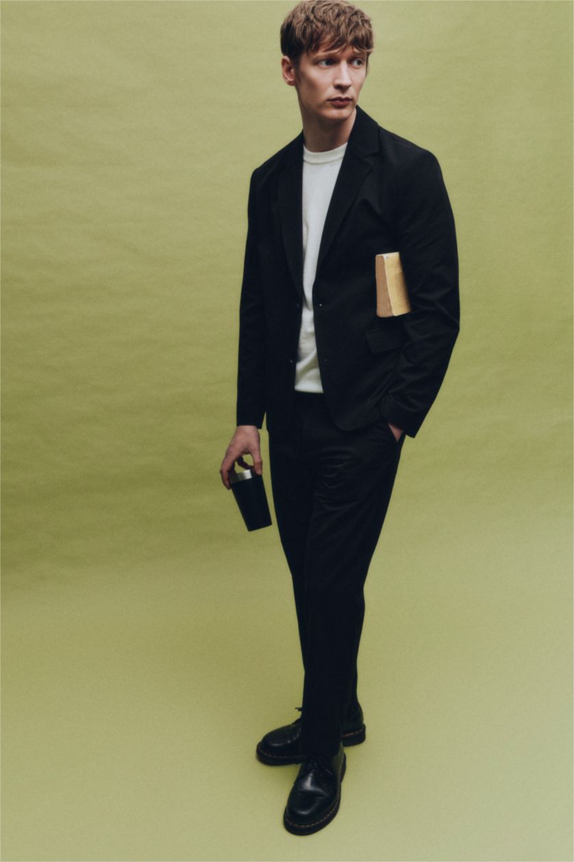 MAN Black Tailored Fit Trousers