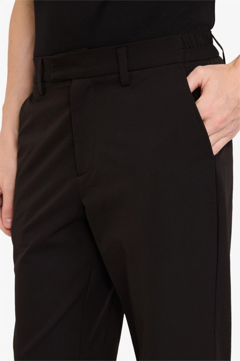 MAN Black Tailored Fit Trousers