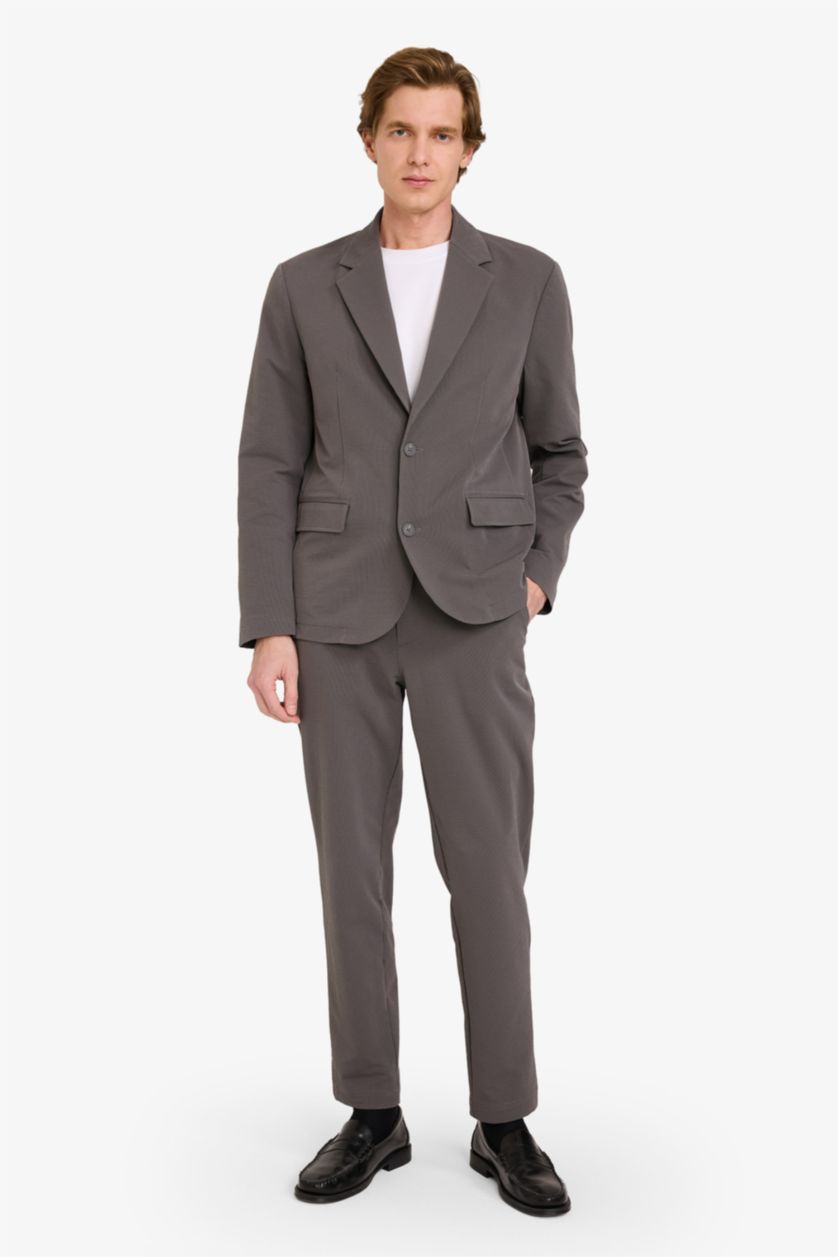 رجالي رمادي بنطلون قصة عادية ضيقة