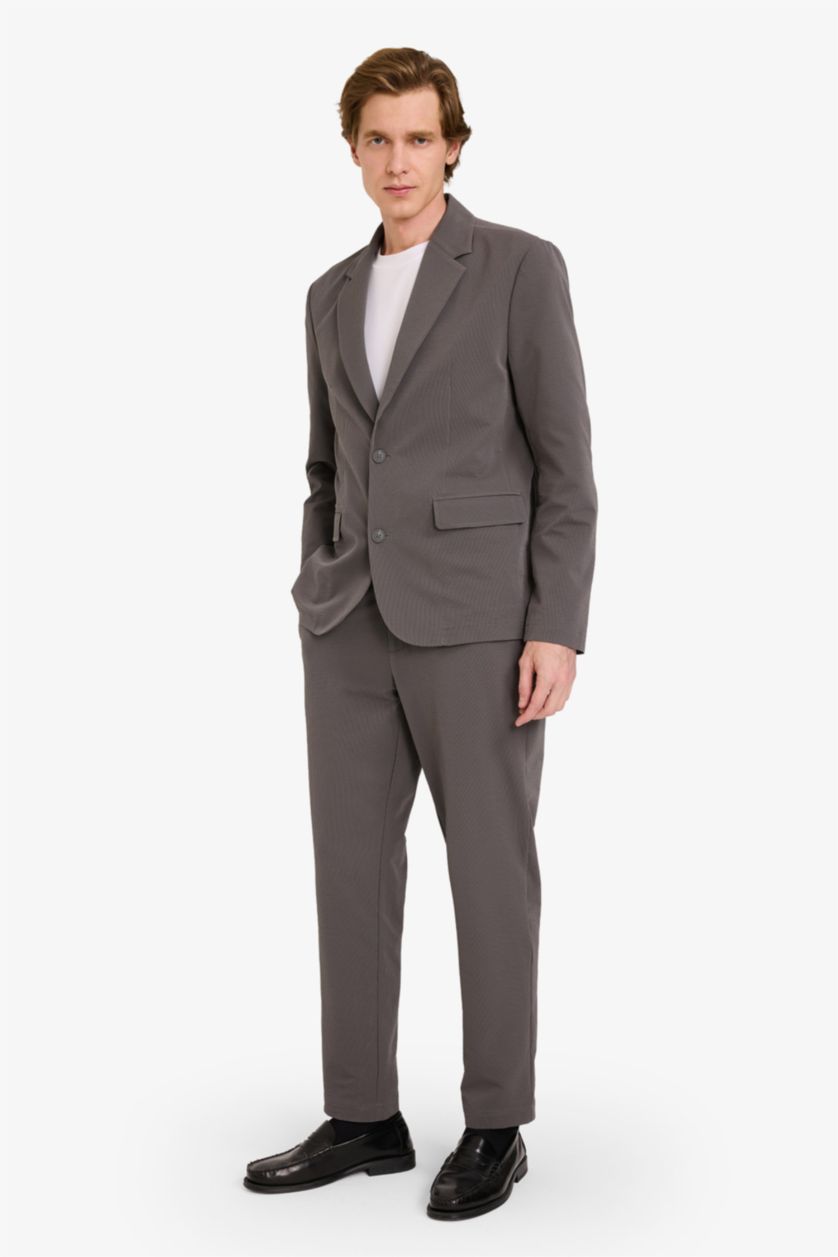 رجالي رمادي بنطلون قصة عادية ضيقة