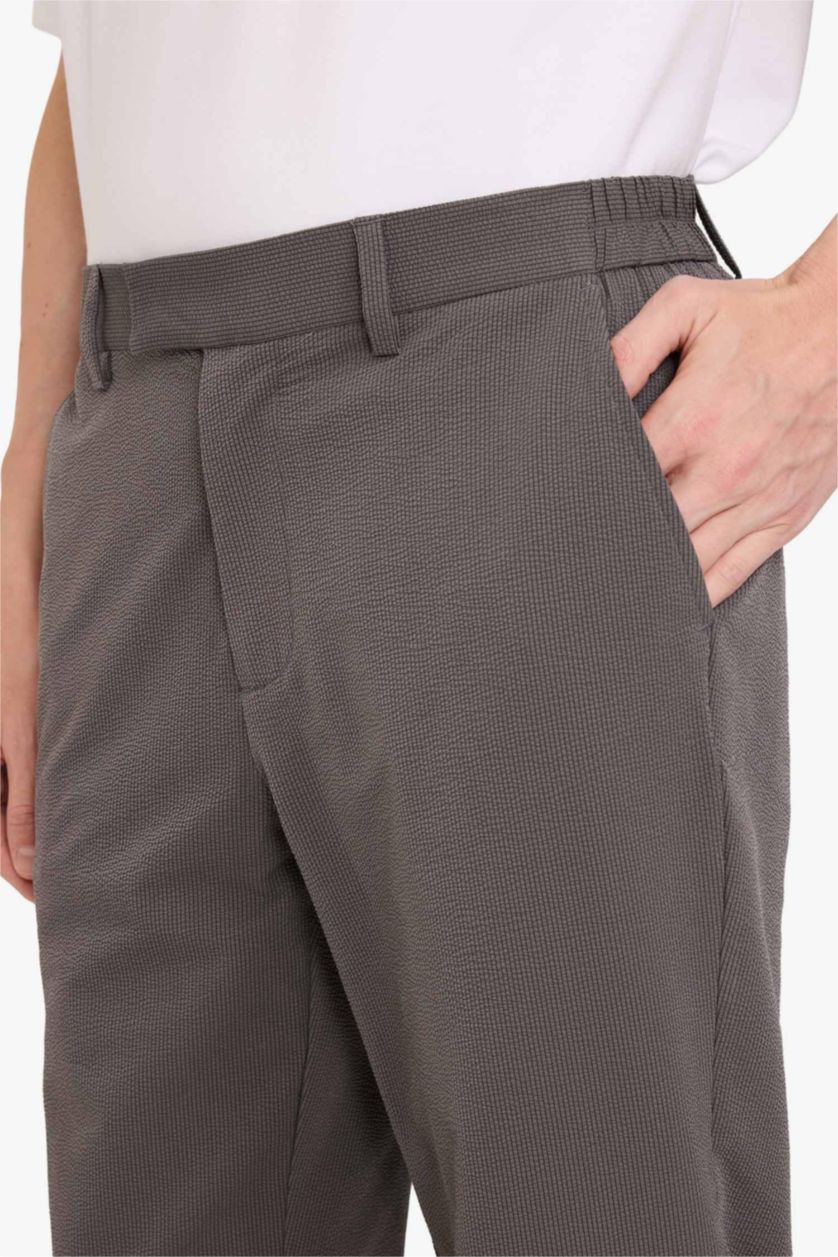 HOMME Gris Pantalon Coupe ajustée