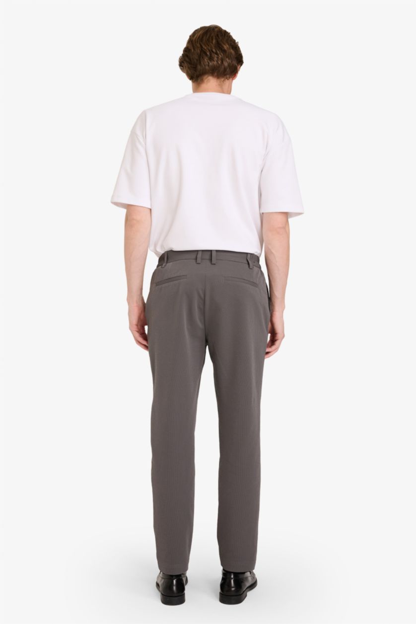 رجالي رمادي بنطلون قصة عادية ضيقة