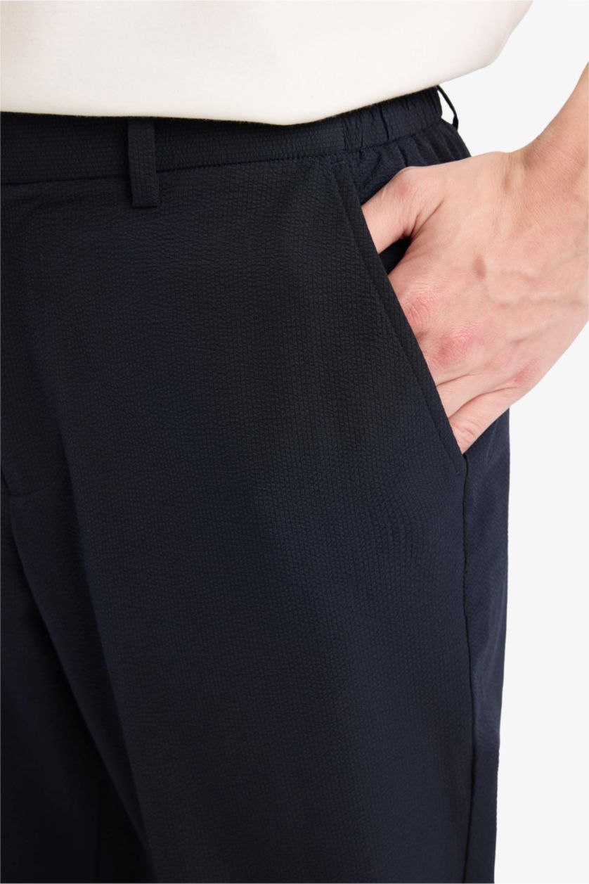 HOMME Marin Pantalon Coupe ajustée