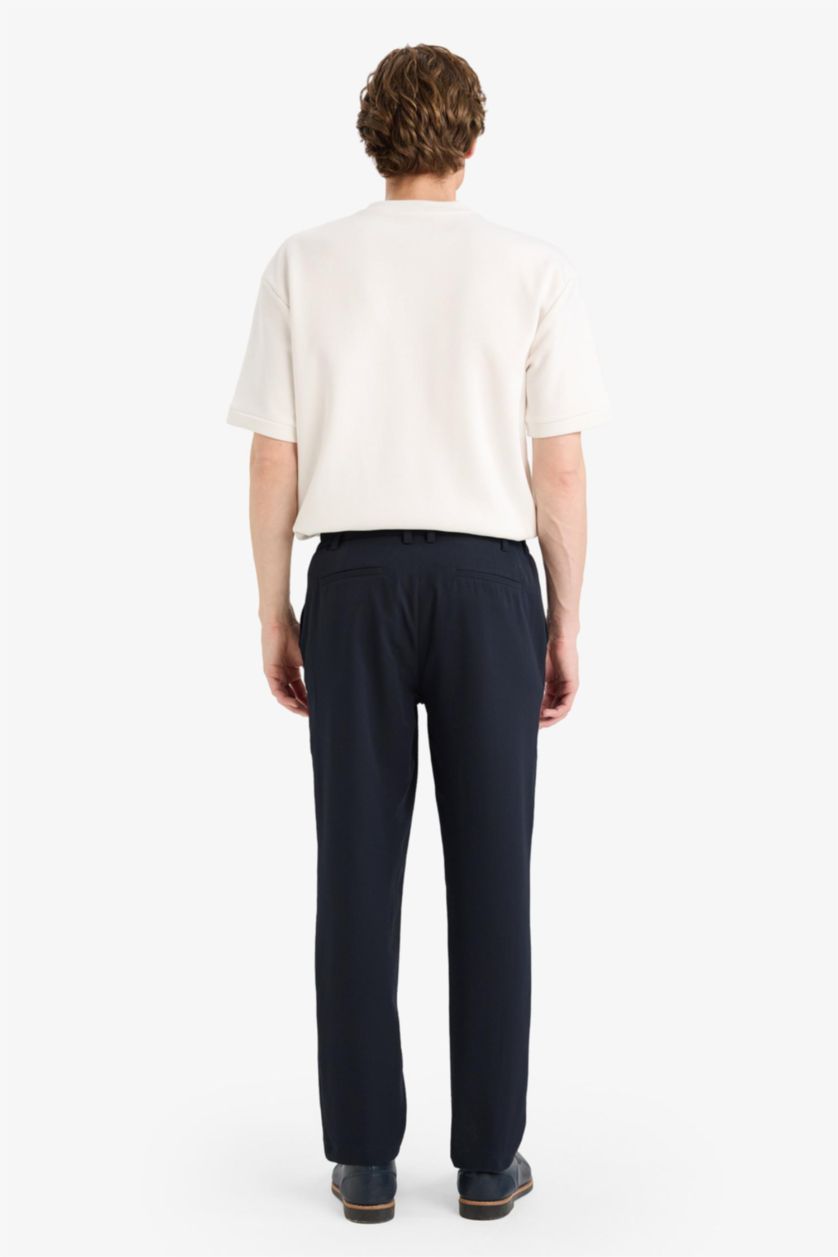 HOMME Marin Pantalon Coupe ajustée