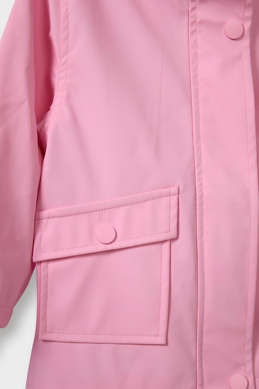 طفلة صغيرة زهري جاكيت مطر مقاوم للماء للرضع بناتي