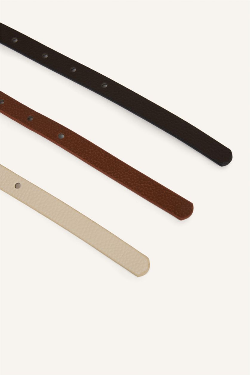 Kadın Karma Kadın Suni Deri 3'lü Günlük Kemer