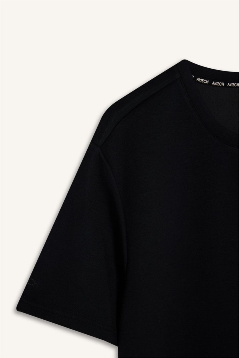 HOMME Noir T-shirt à manches courtes Coupe standard