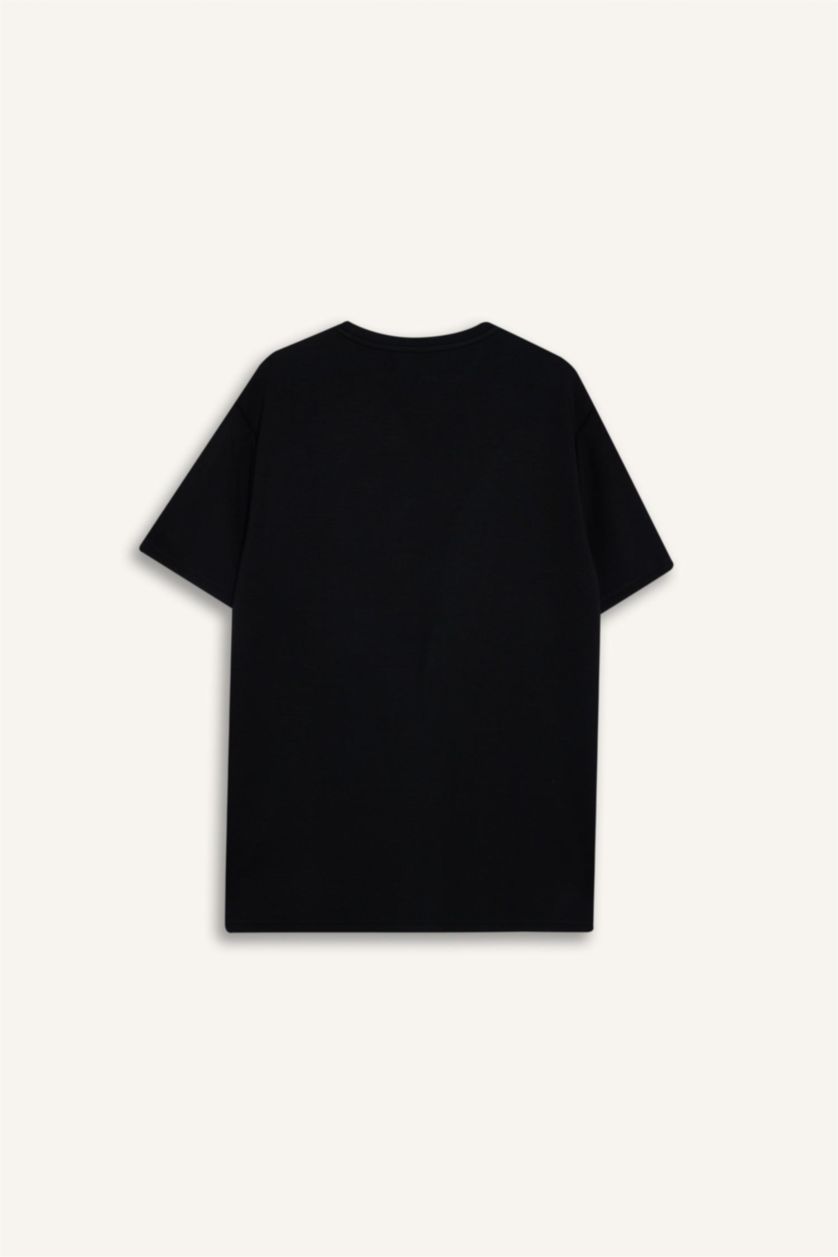 HOMME Noir T-shirt à manches courtes Coupe standard