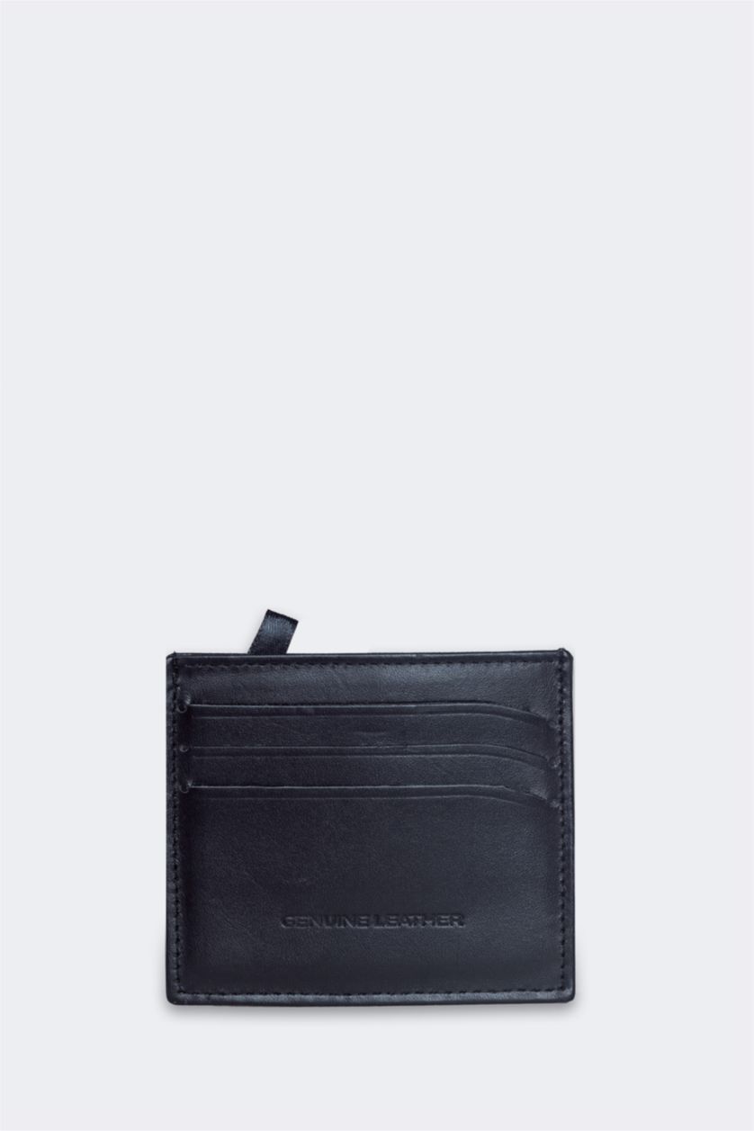 MAN Black Man Leather Business Card Wallet