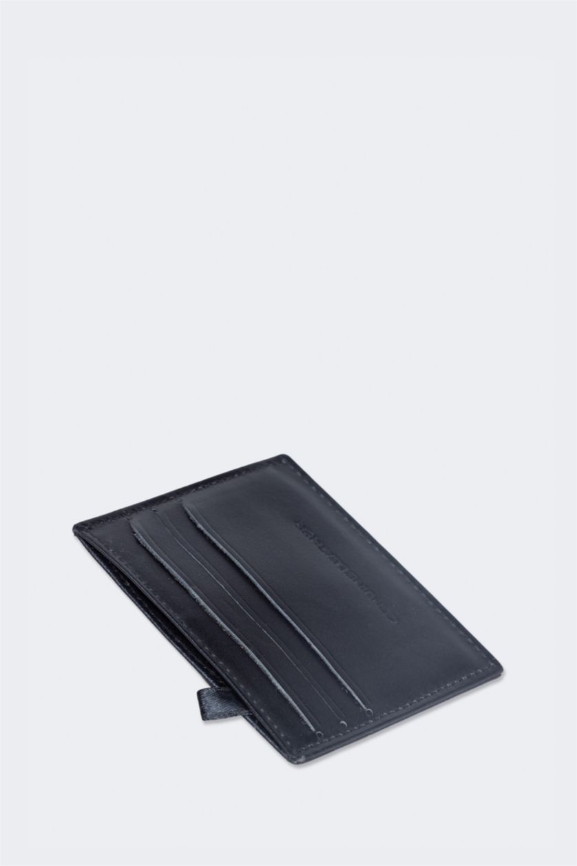 MAN Black Man Leather Business Card Wallet
