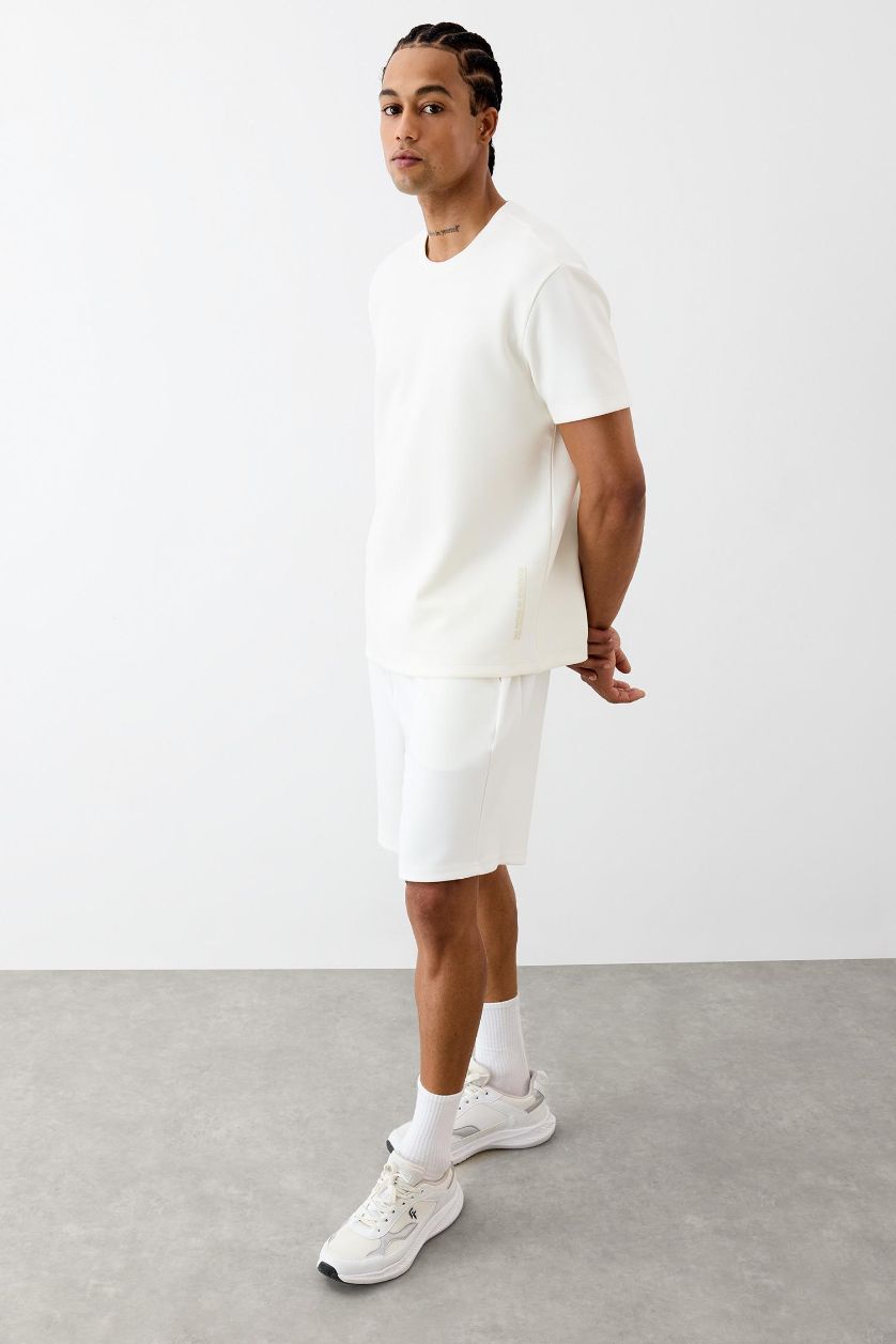 HOMME Écru Short de sport en modal Coupe standard de DeFactoFit